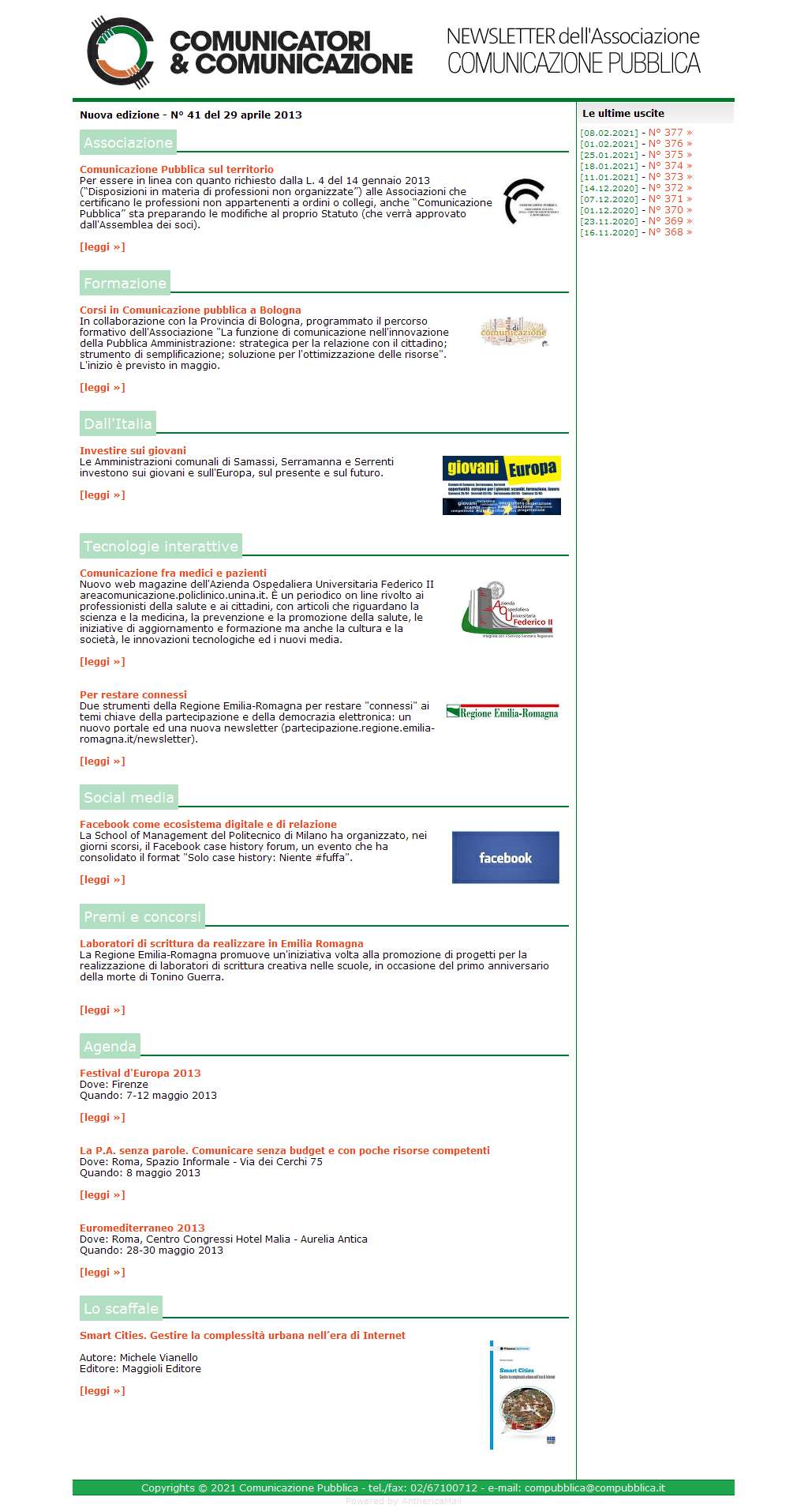 Comunicatori e Comunicazione n� 41 - 29 aprile 2013