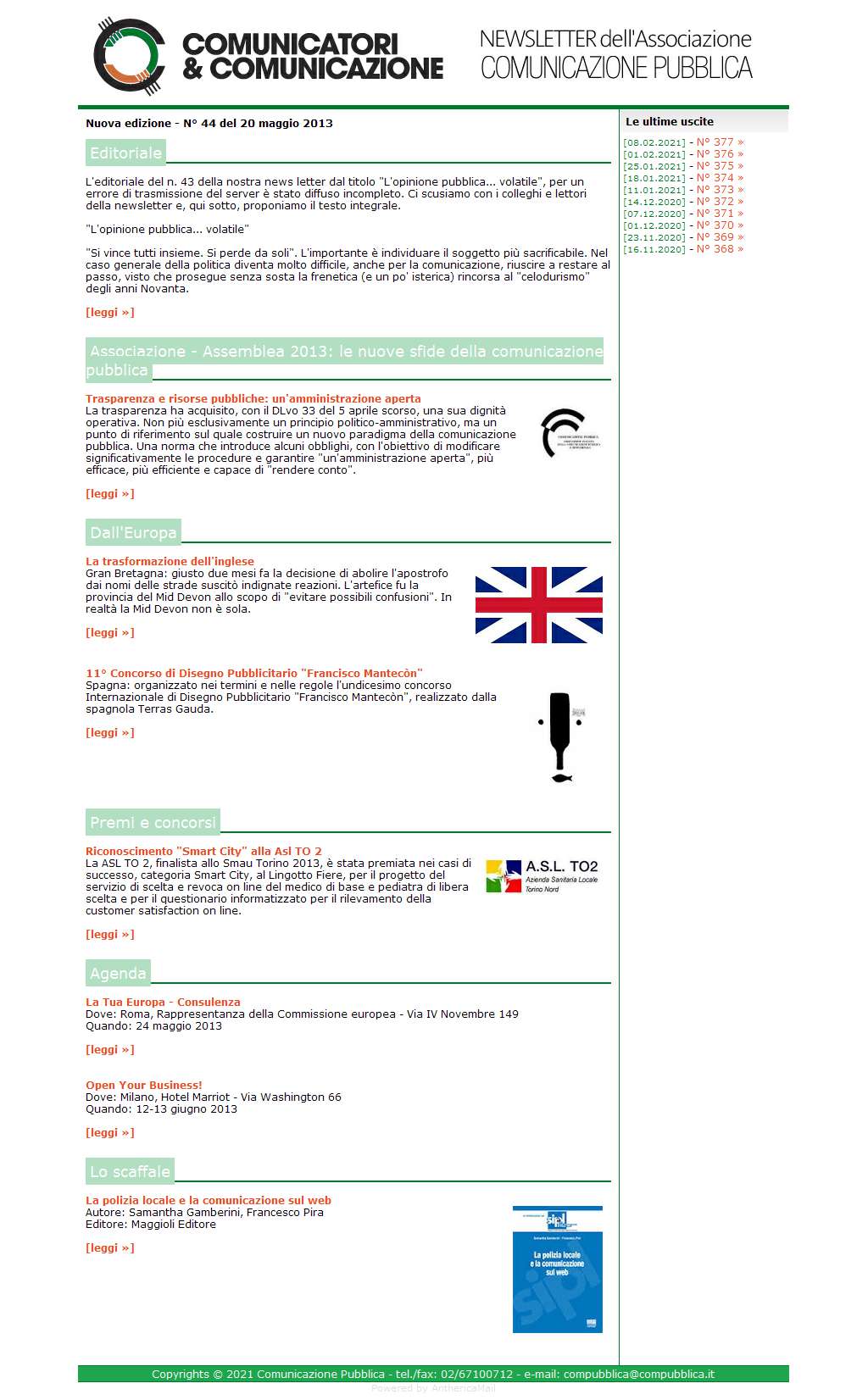 Comunicatori e Comunicazione n� 43 - 13 maggio 2013