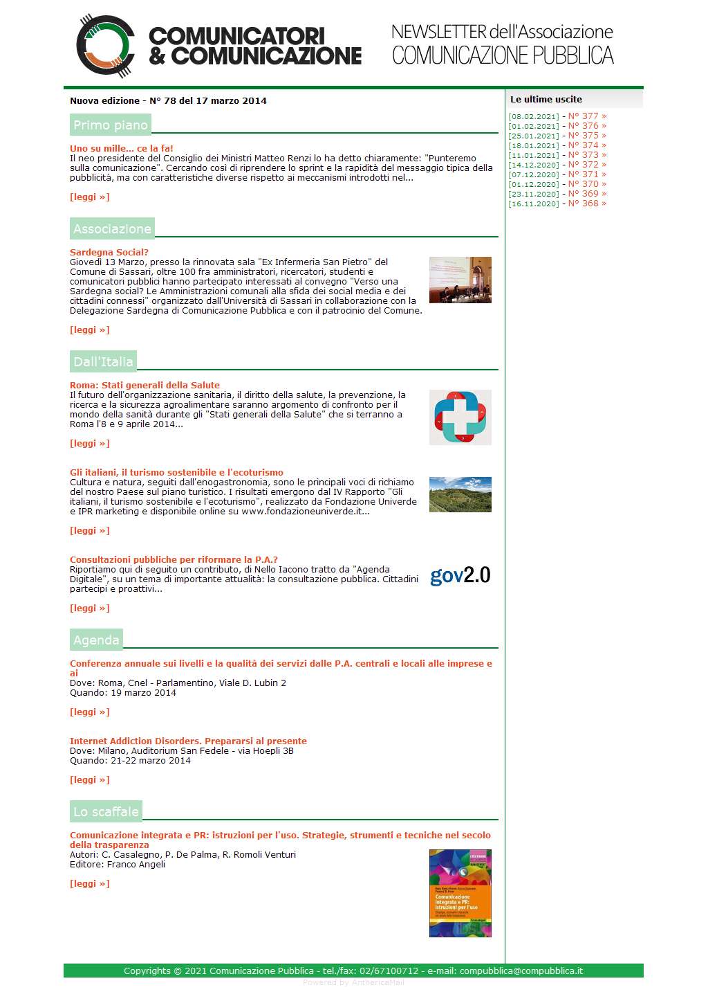 Comunicatori e Comunicazione n� 78 - 17 marzo 2014