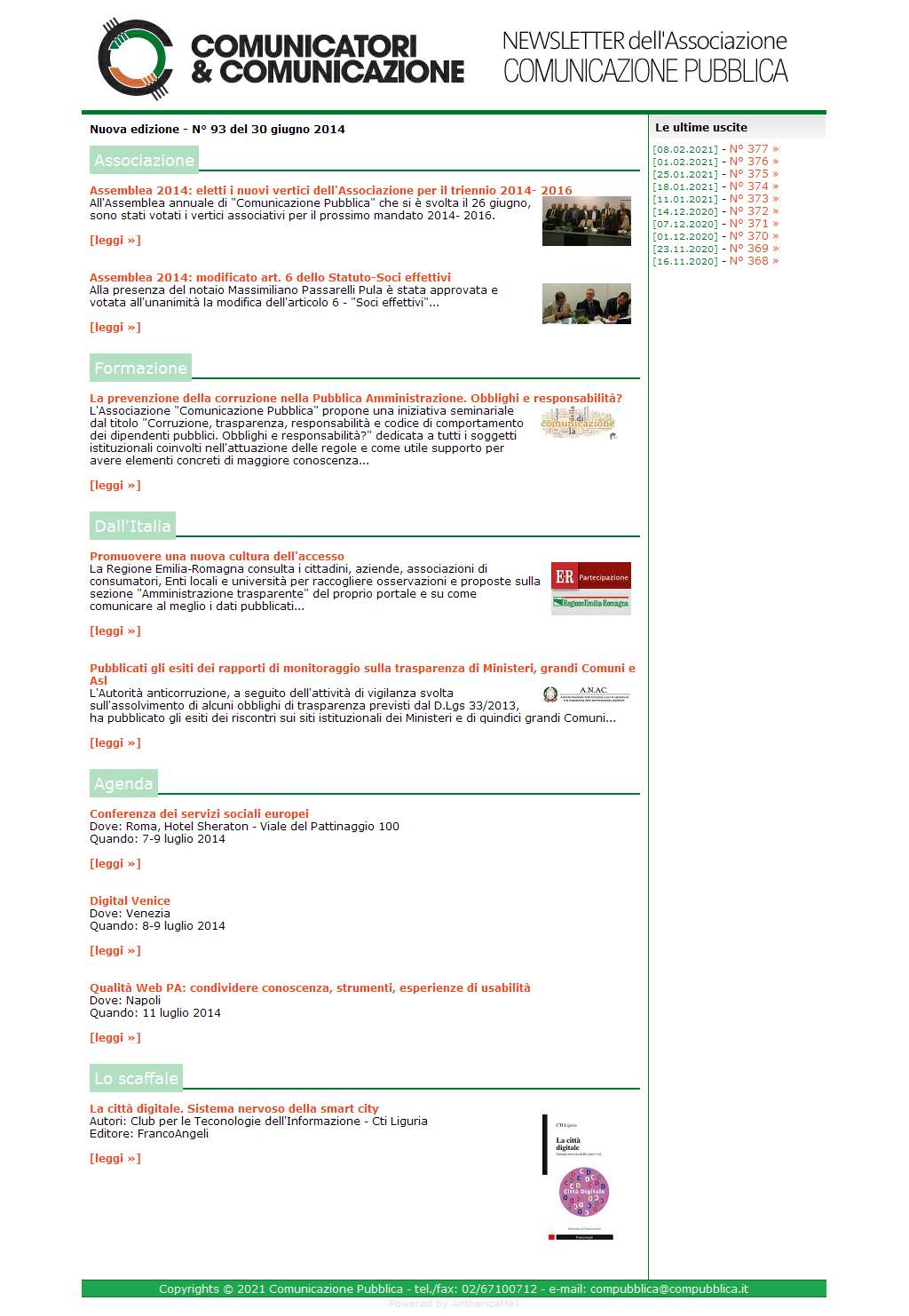 Comunicatori e Comunicazione n� 93 - 30 giugno 2014