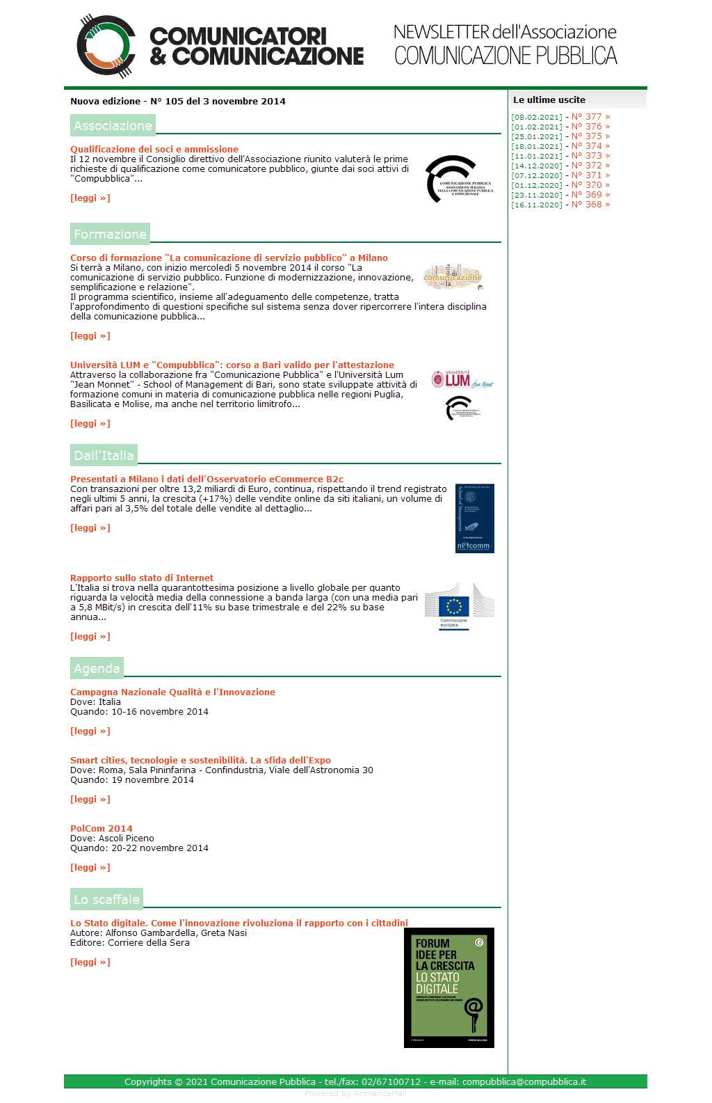 Comunicatori e Comunicazione n� 105 - 03 novembre 2014