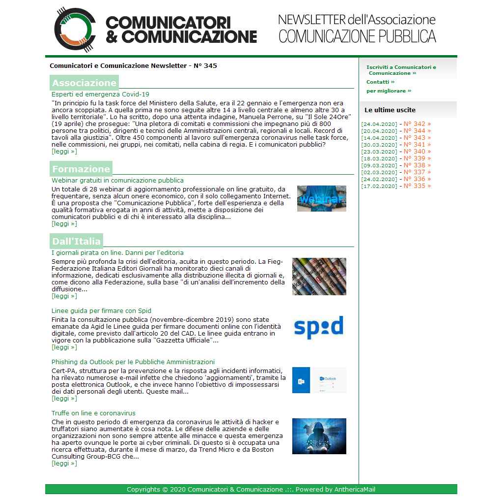 Comunicatori e Comunicazione n� 275 - 8 ottobre 2018